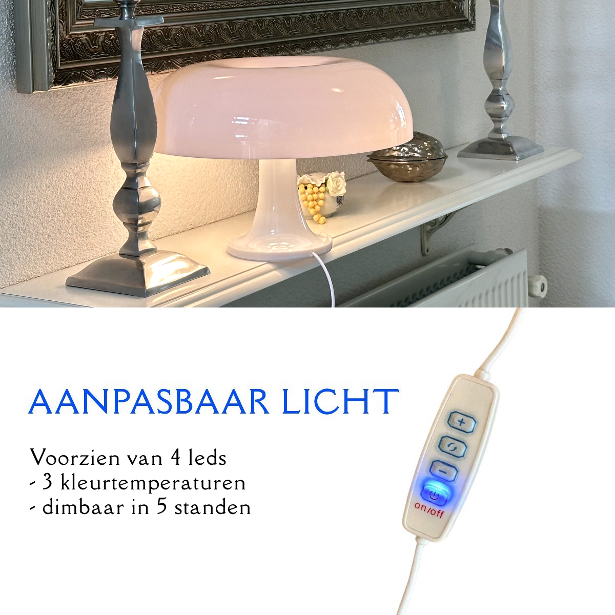 YUNA® Paddenstoel Lamp - Wit